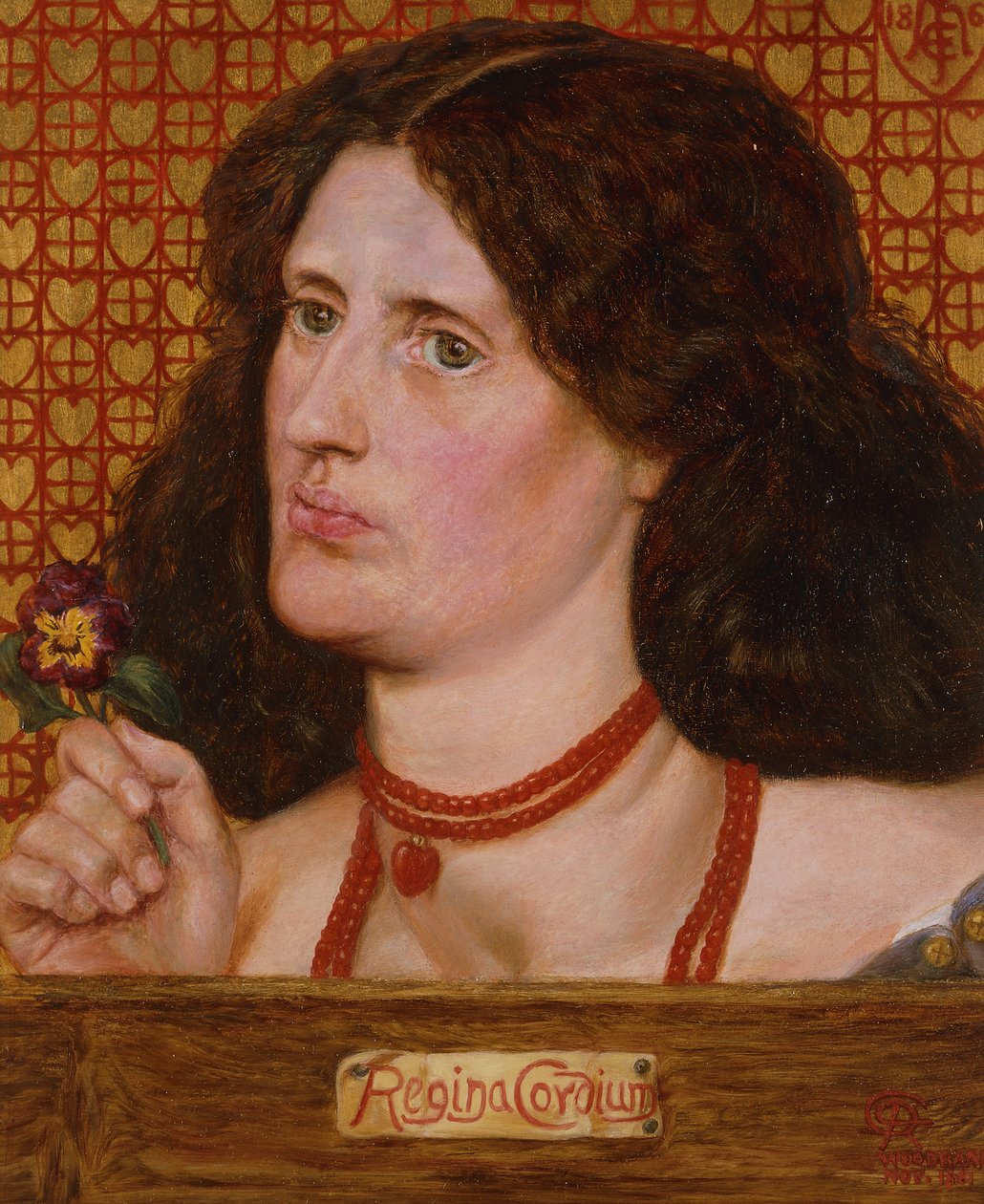 Regina Cordium - Ritratto di Ellen Heaton da Dante Gabriel Charles Rossetti
