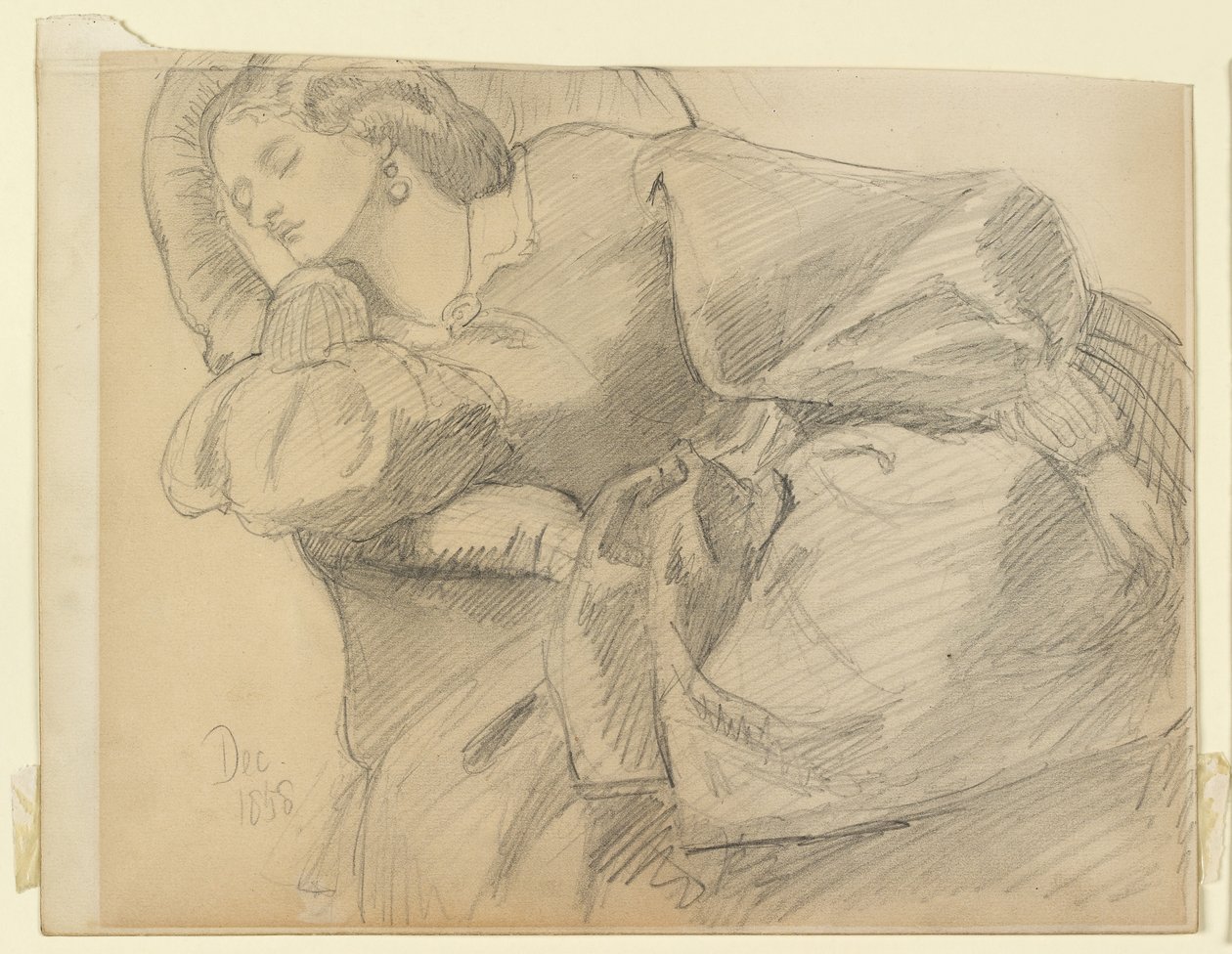 Ruth Herbert addormentata da Dante Gabriel Charles Rossetti