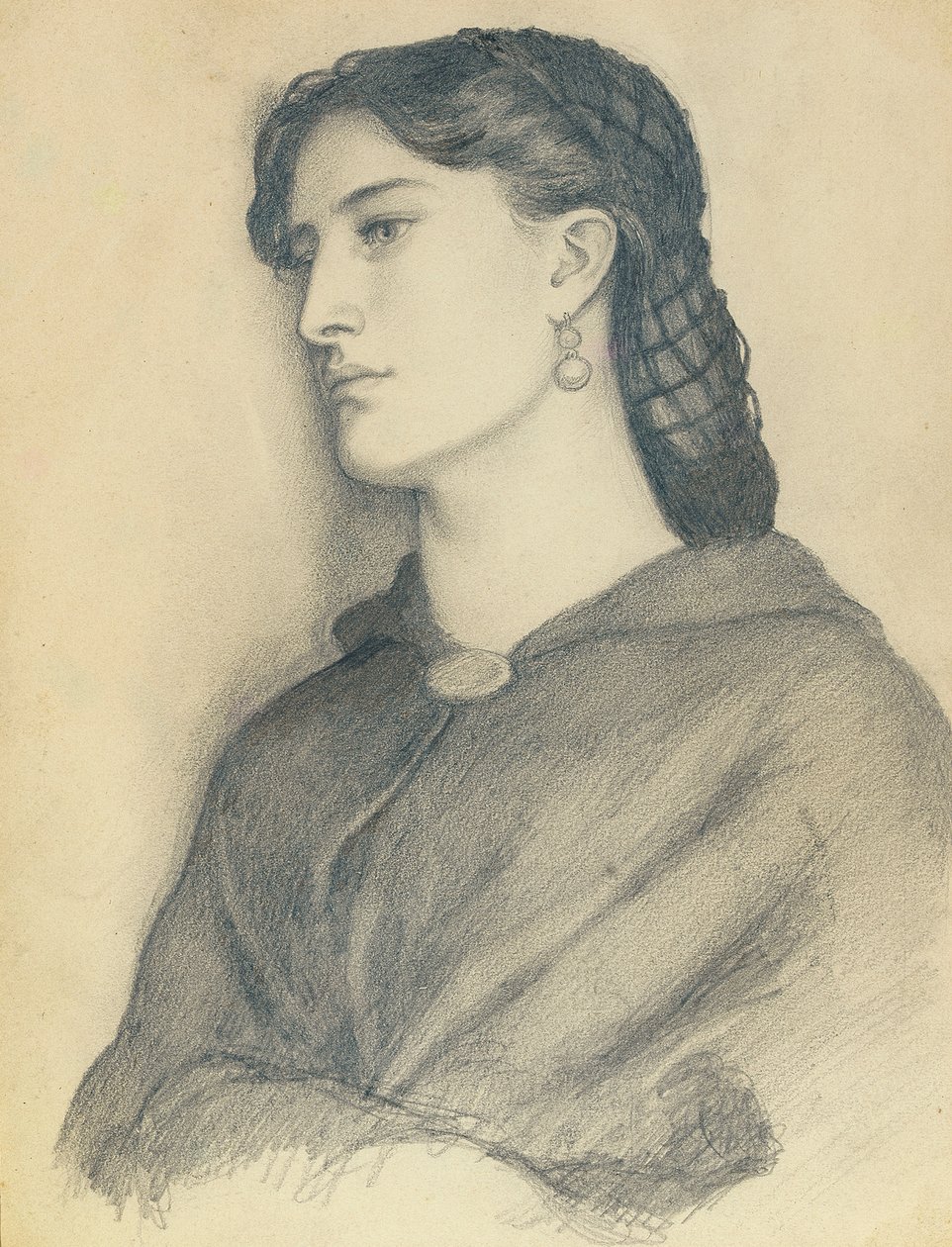 Studio di Aggie Manetti da Dante Gabriel Charles Rossetti