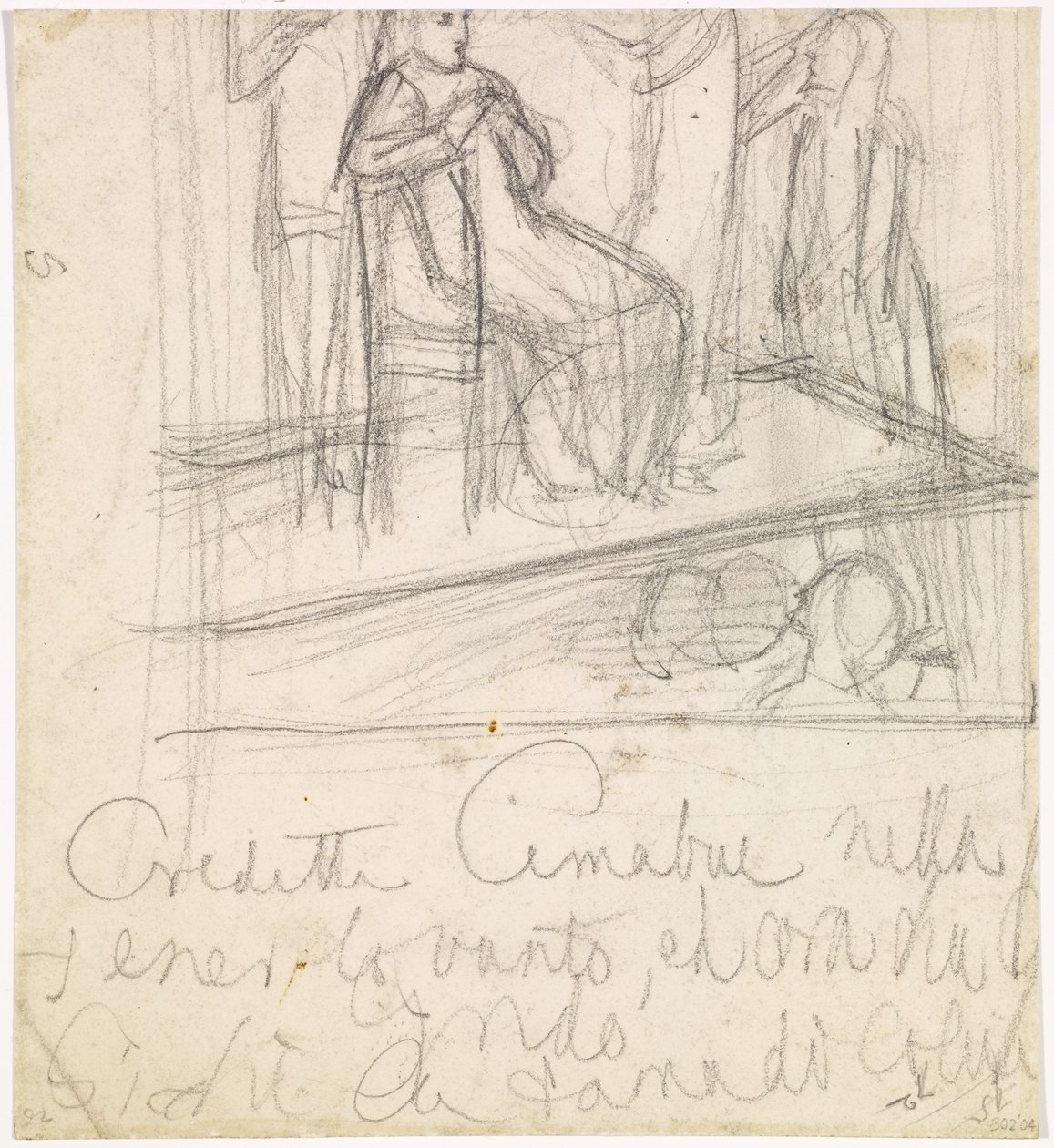 Il ritorno di Tibullo a Delia - Studio per la figura di Delia da Dante Gabriel Charles Rossetti