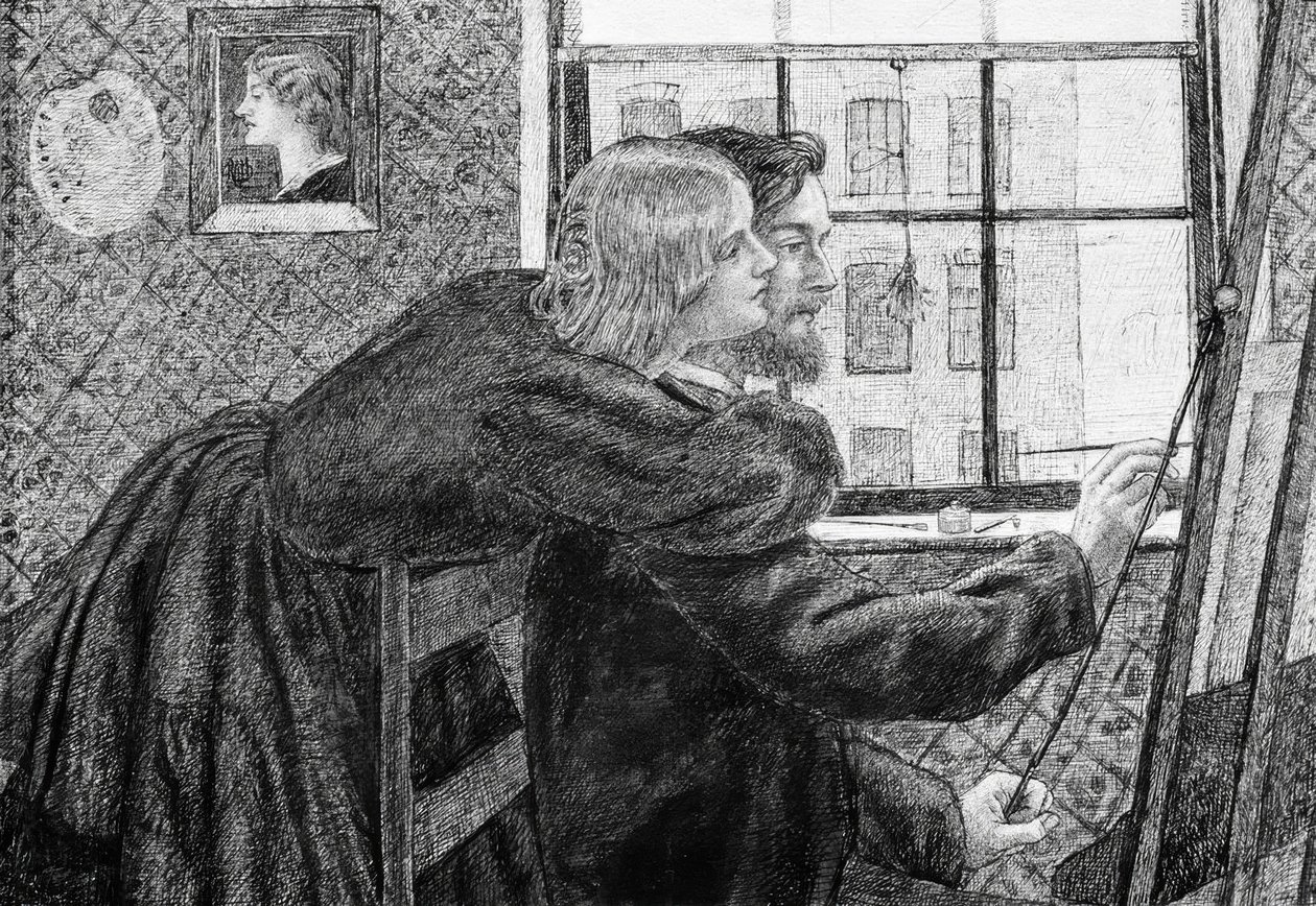 Fanny Cornforth e G.P. Boyce da Dante Gabriel Charles Rossetti