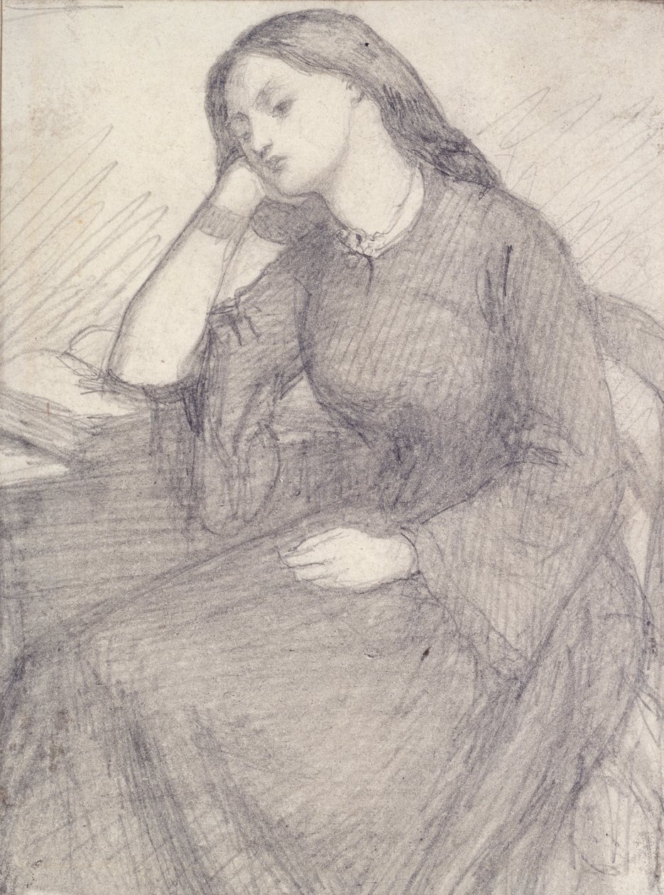 Ritratto di Elizabeth Siddal, seduta da Dante Gabriel Rossetti