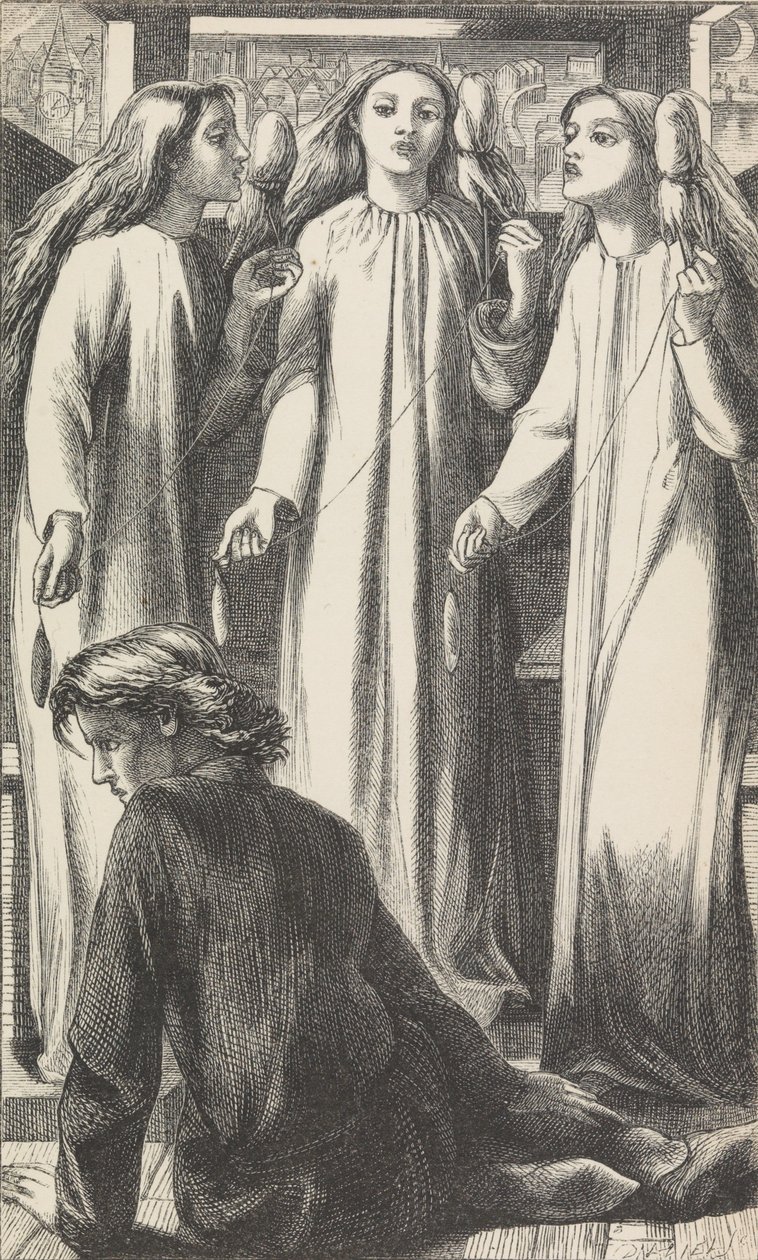 Il maestro di musica, 1855 da Dante Gabriel Rossetti