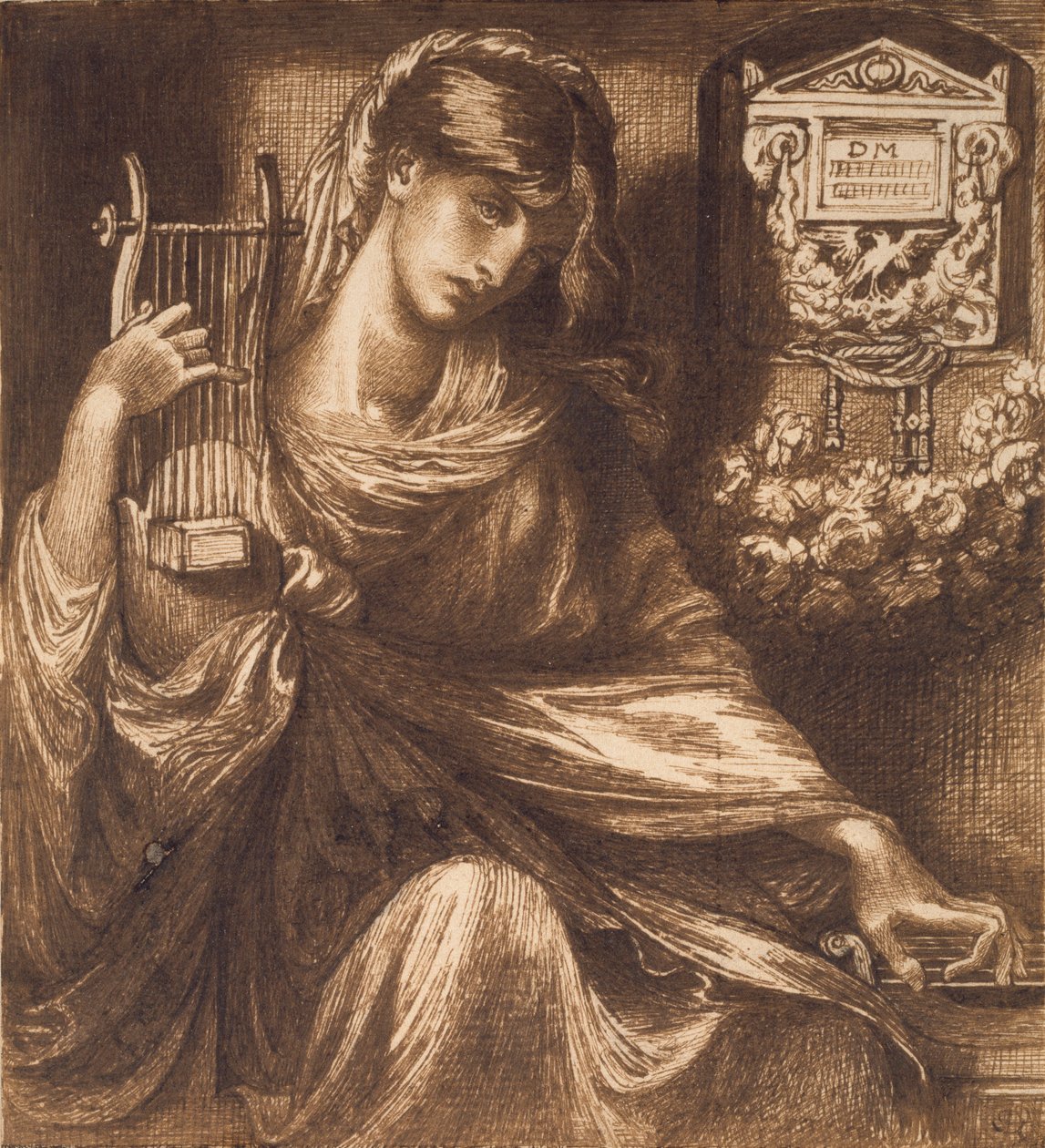 La Vedova Romana, c. 1870s da Dante Gabriel Rossetti