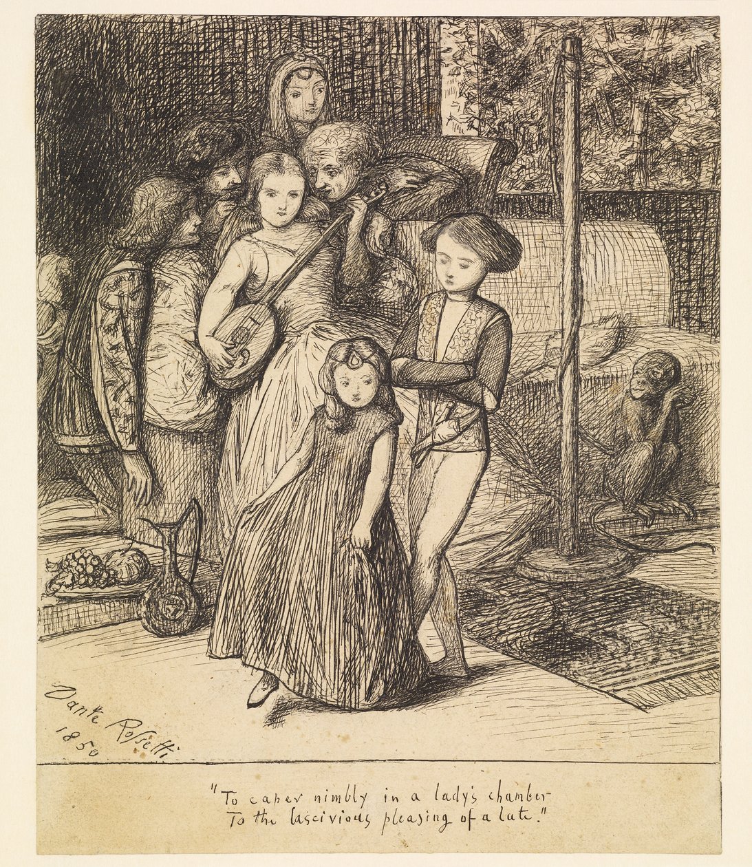Danzare agilmente nella camera di una dama al lascivo diletto di un liuto da Dante Gabriel Rossetti