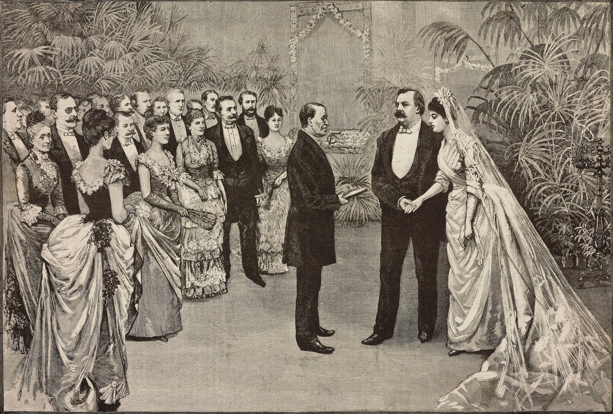 Matrimonio del presidente americano Grover Cleveland e Frances Folsom, 2 giugno, Washington, Stati Uniti d