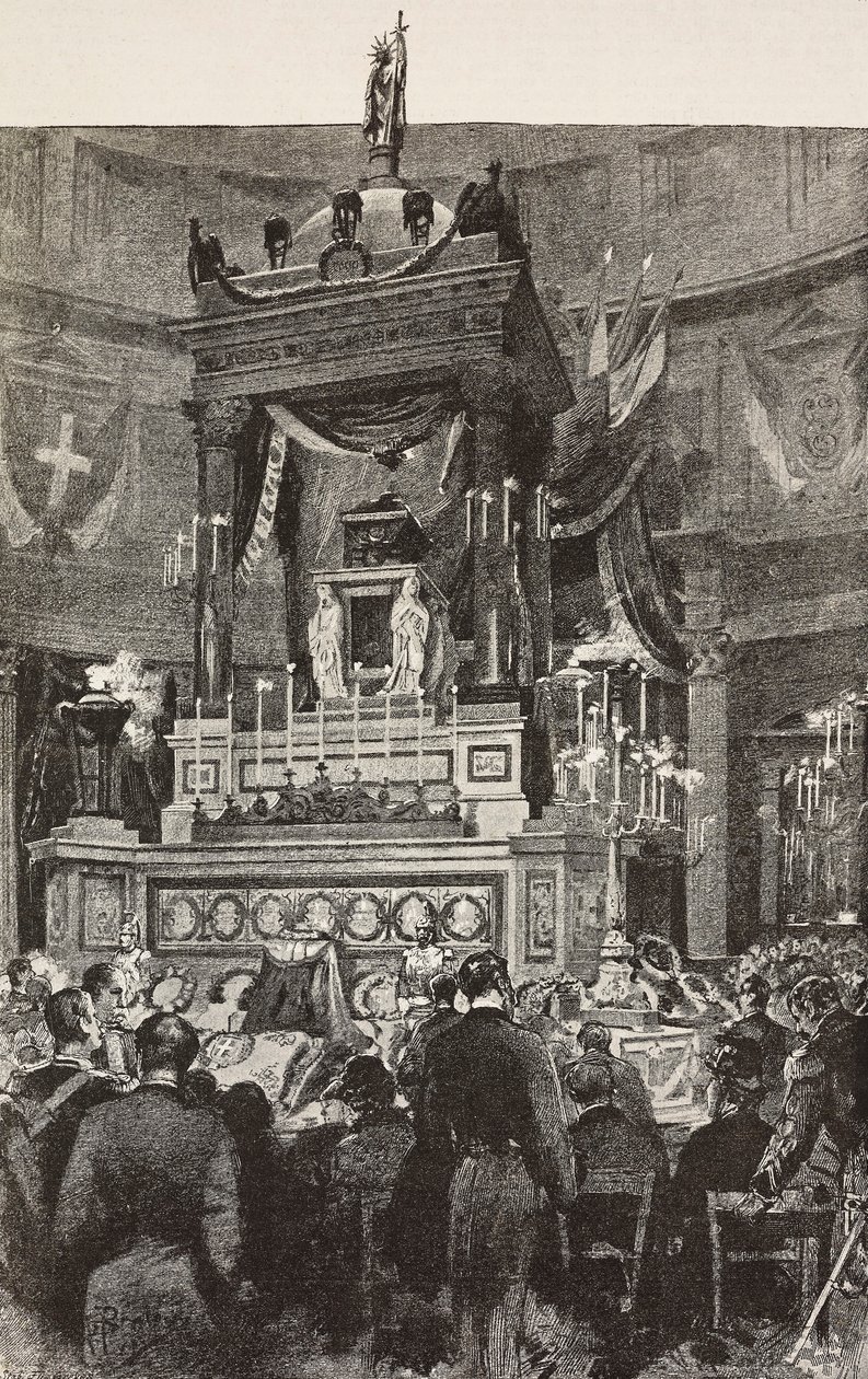 Politici e ufficiali italiani alla cerimonia funebre di Vittorio Emanuele II (1820-1878), re d