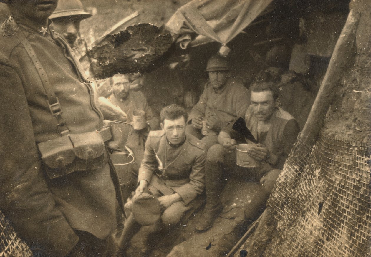 Gruppo di soldati in una trincea durante la Prima Guerra Mondiale da Dario Gentilini
