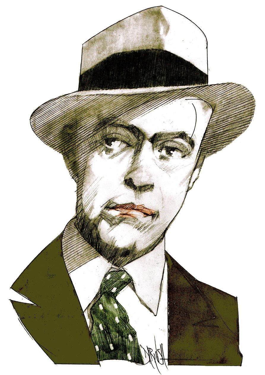 Antonio Delfini, 2021 (disegno digitale a matita colorata) da Dariush Radpour