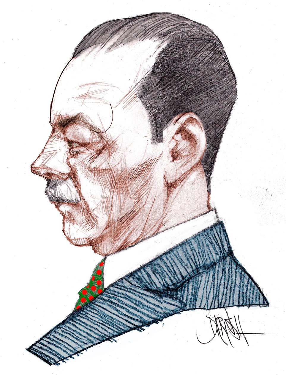 Paolo Vita-Finzi, 2023 (disegno digitale a matita colorata) da Dariush Radpour