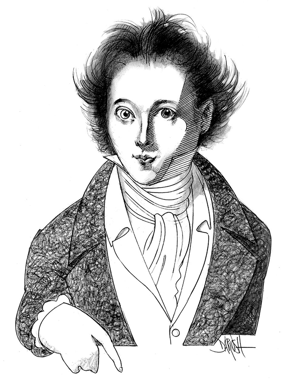 Vincenzo Bellini, 2011 (disegno a matita) da Dariush Radpour