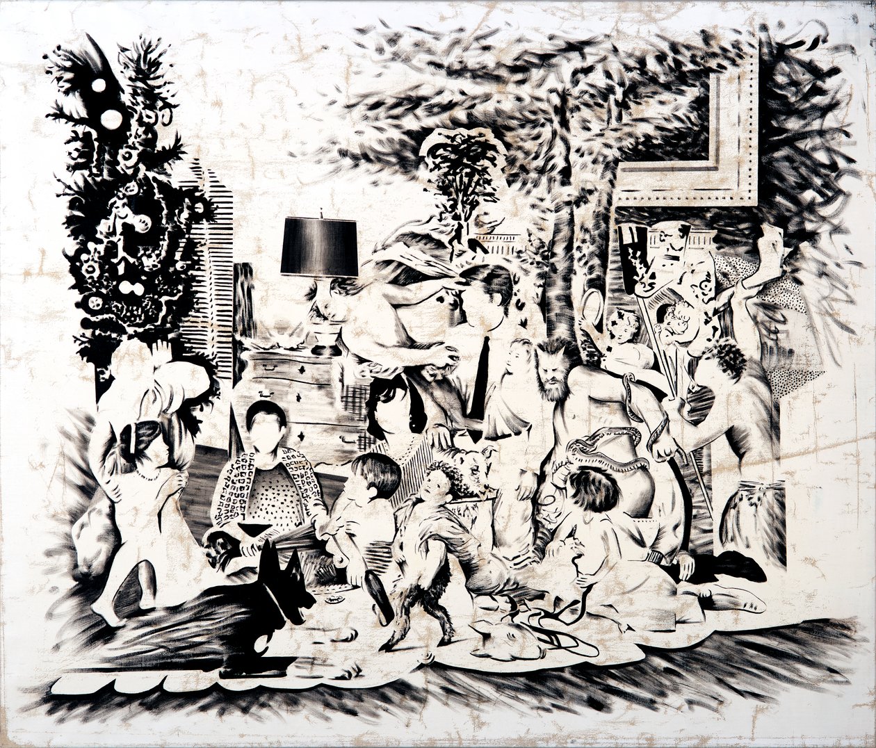 Natale ai Kennedy, 2016 (olio su tela) da Darren Coffield