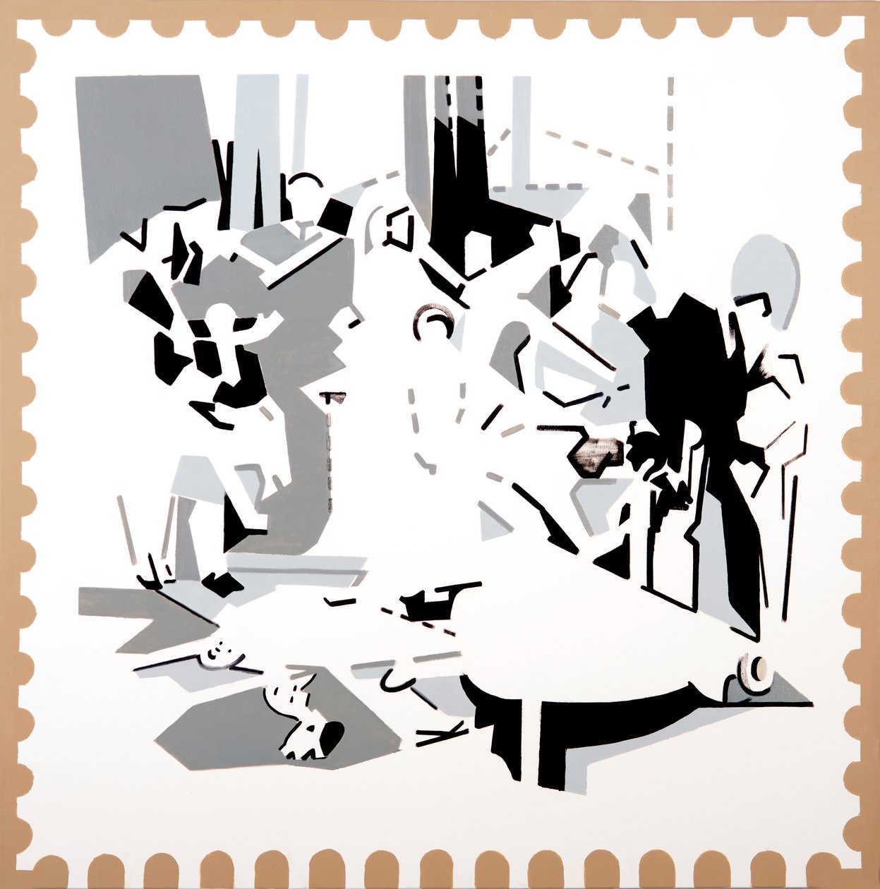 Festa di Pan IV, 2019 (acrilico su tela) da Darren Coffield