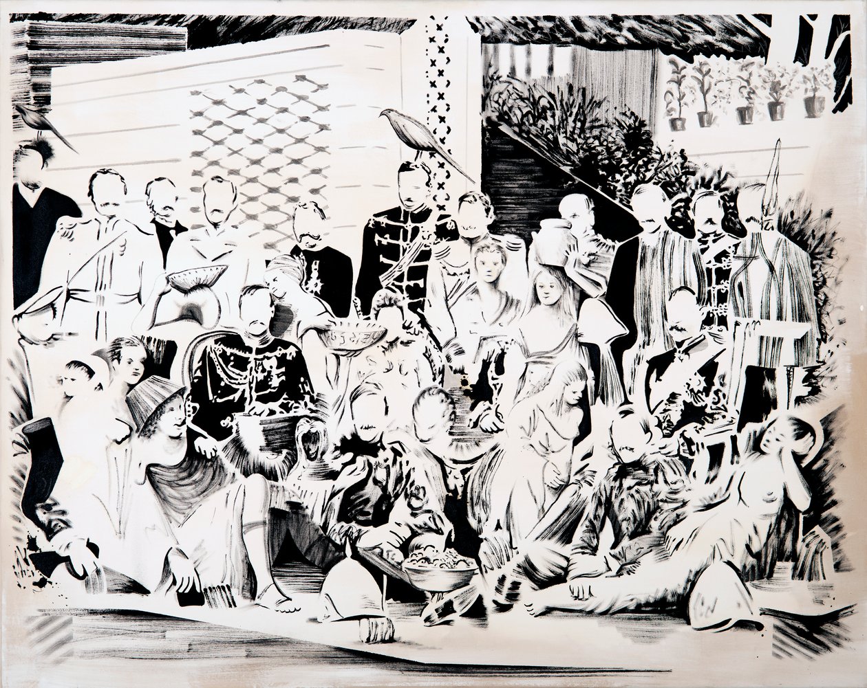 Festa degli dei, 2017 (olio su tela) da Darren Coffield