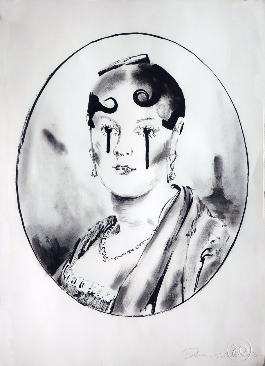 Ingre Girl 4, 2003 (inchiostro su carta) da Darren Coffield