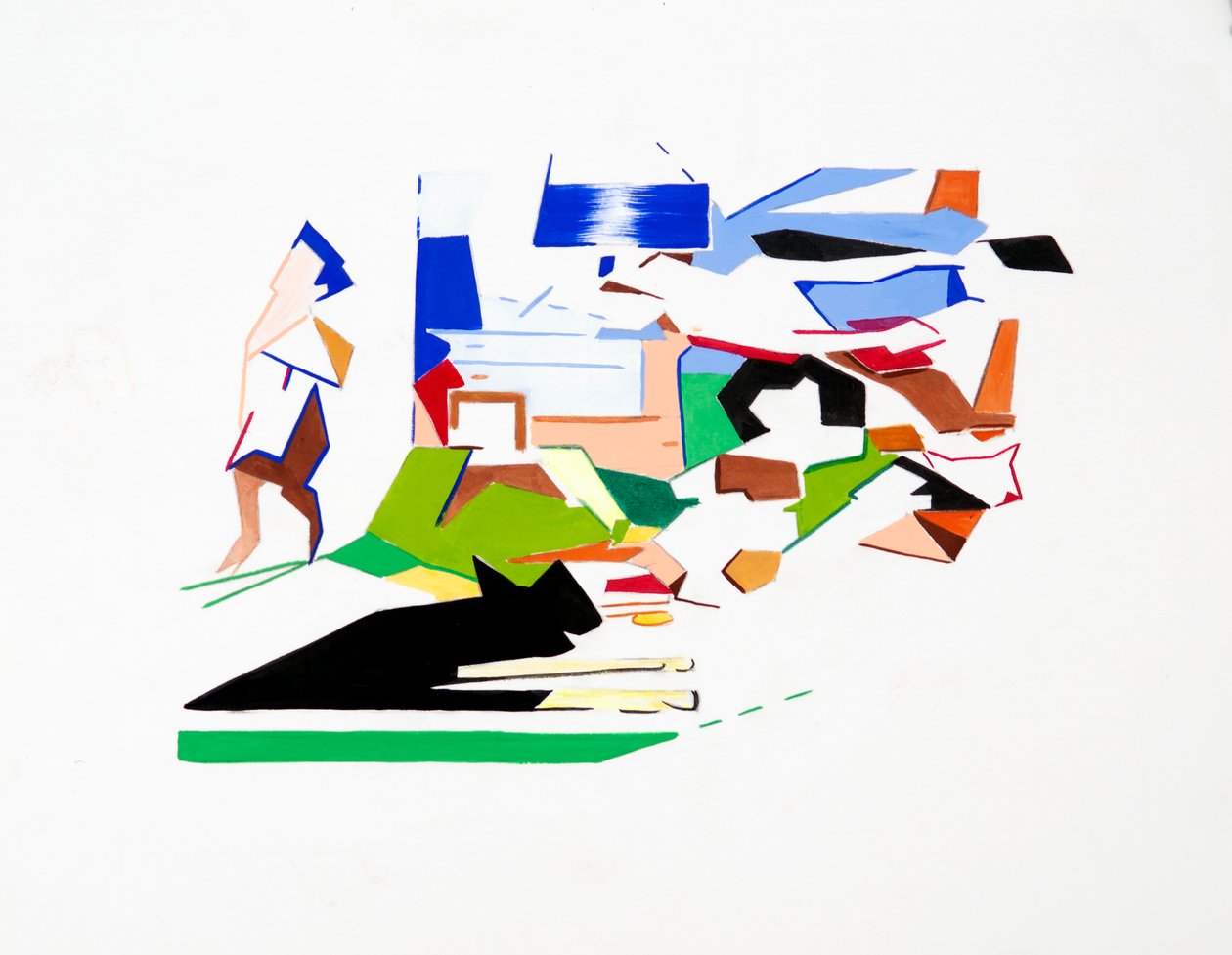 Kennedys (paesaggio), 2019 (gouche su carta) da Darren Coffield