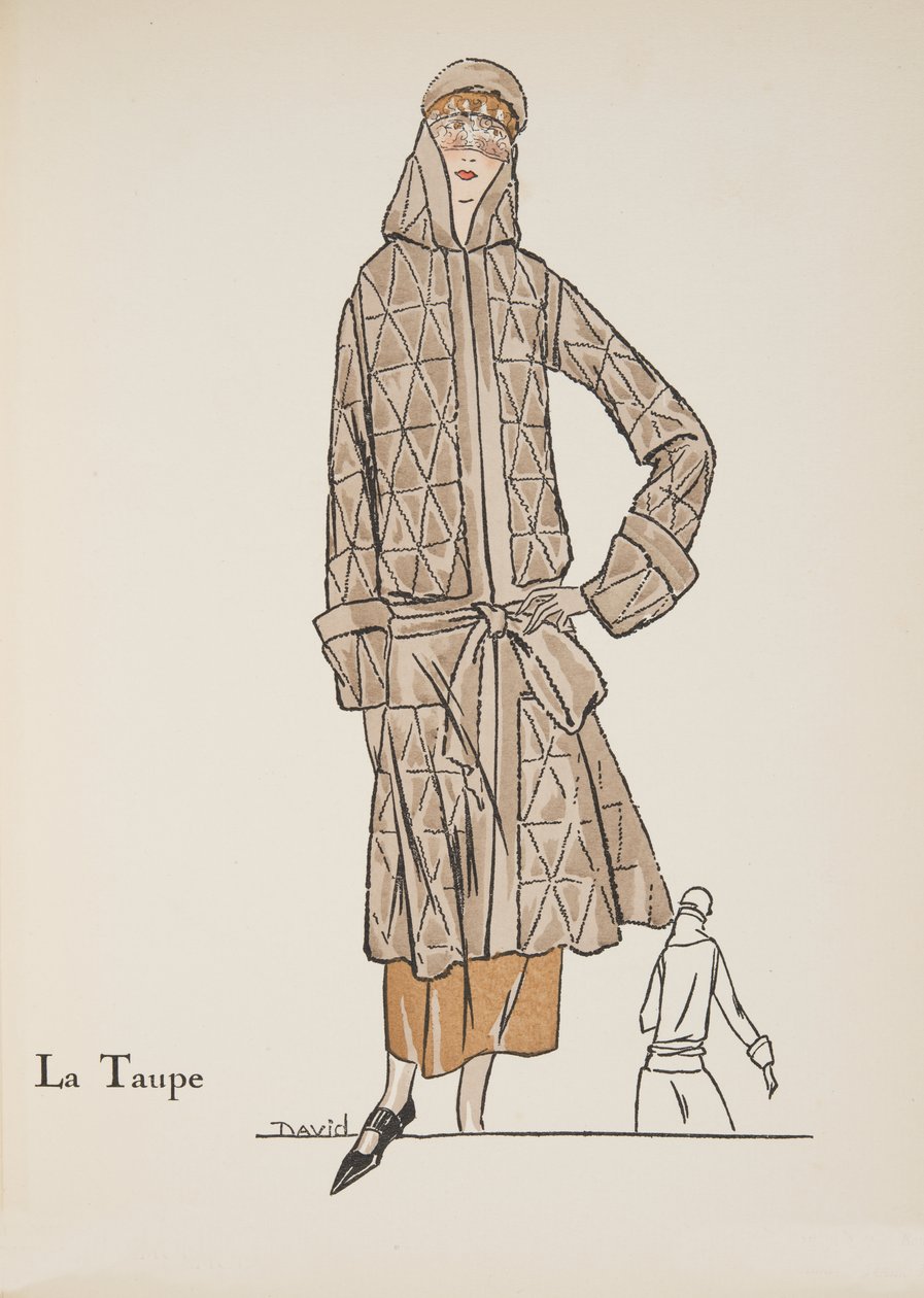 La Taupe, da una collezione di tavole di moda, 1922 da David