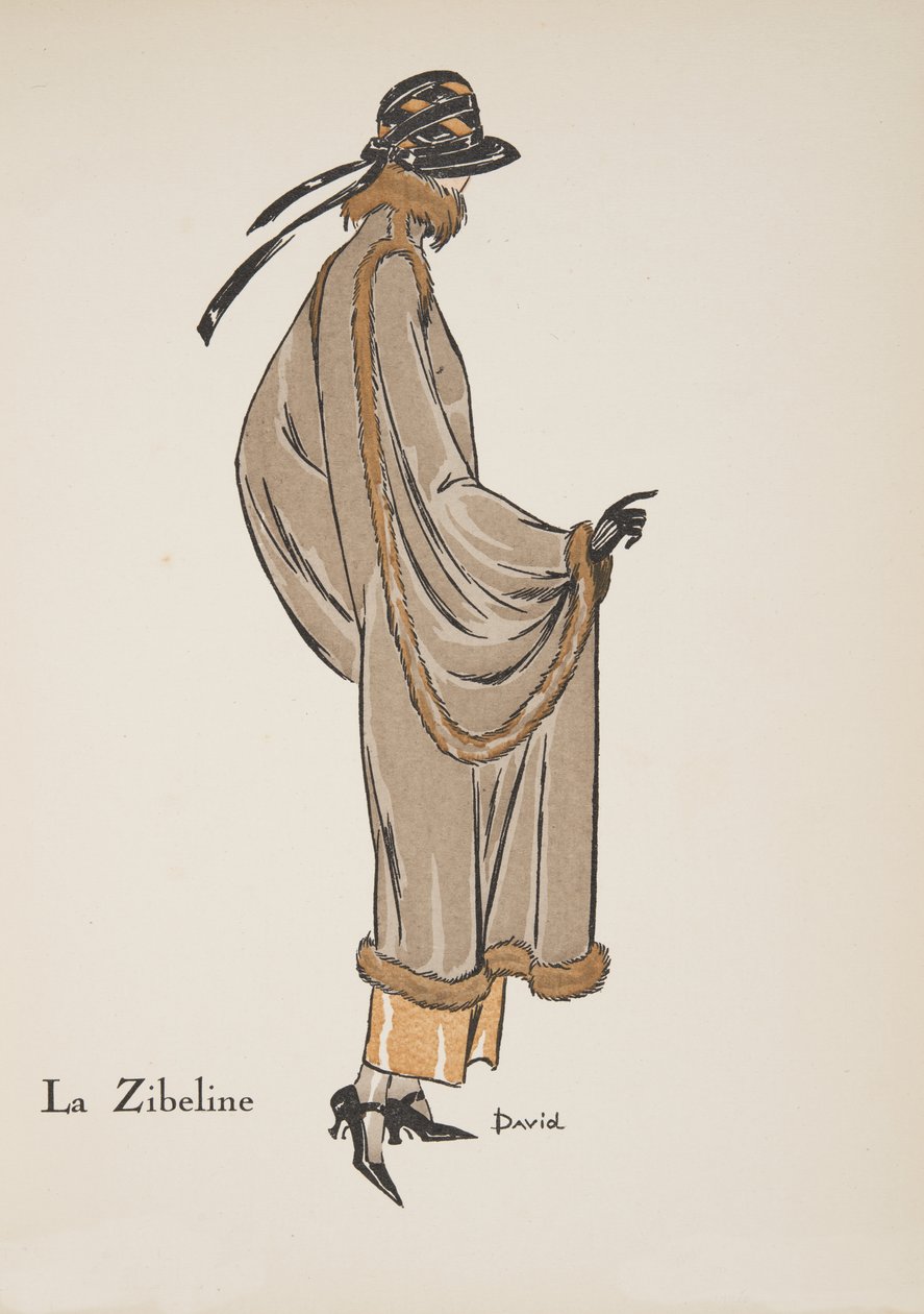 La Zibeline, da una collezione di tavole di moda, 1922 da David