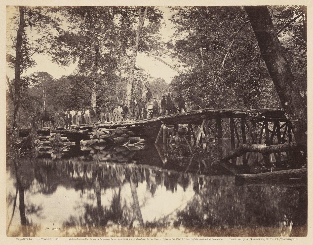 Ponte militare sul Chickahominy da David B. Woodbury