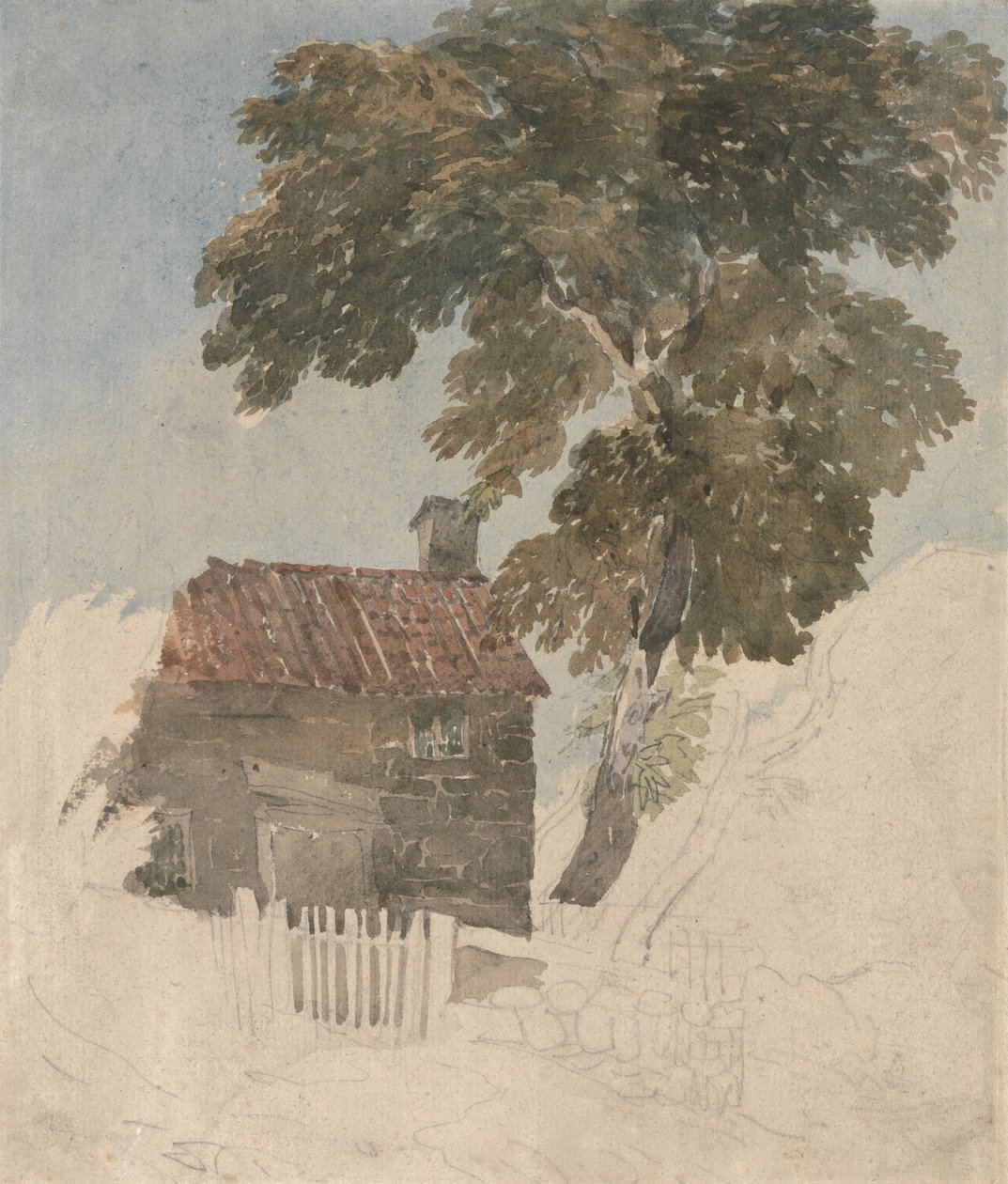 Cottage e alberi da David Cox