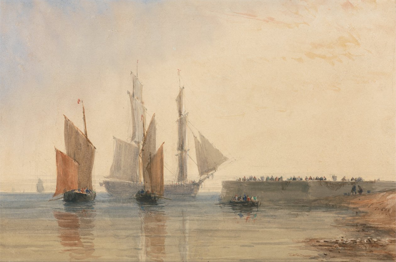Ingresso al porto di Calais da David Cox