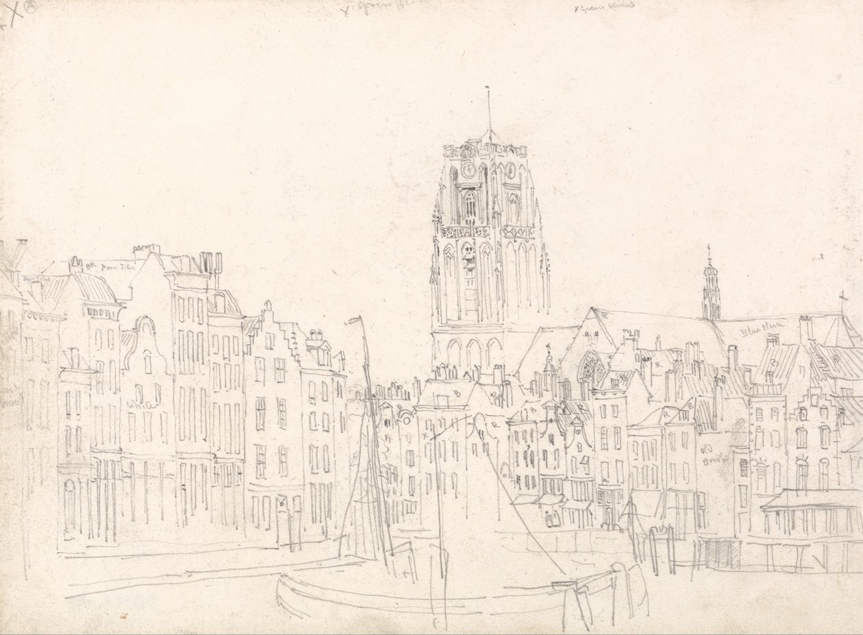 Rotterdam - La chiesa di San Lorenzo da David Cox