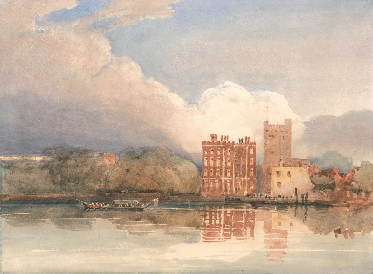 Vista del Palazzo di Lambeth sul Tamigi da David Cox