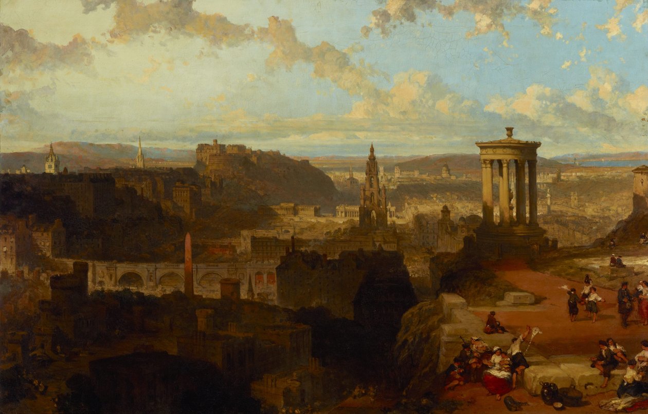 Edimburgo da Calton Hill da David Roberts