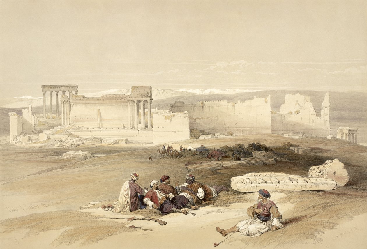 Rovine di Baalbec, 5 maggio 1839, tavola 77 dal Volume II di 