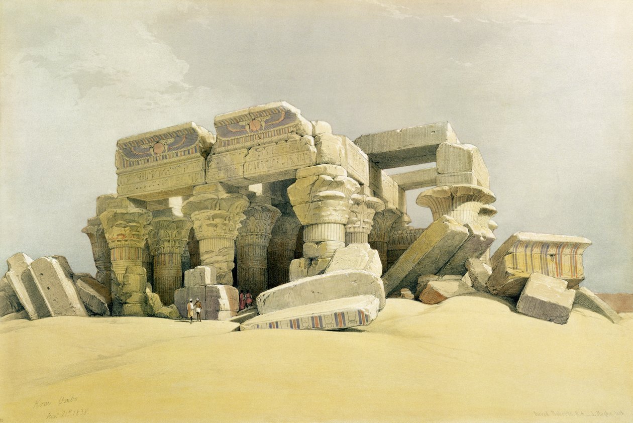 Rovine del Tempio di Kom Ombo, da Egitto e Nubia, Vol.1 da David Roberts