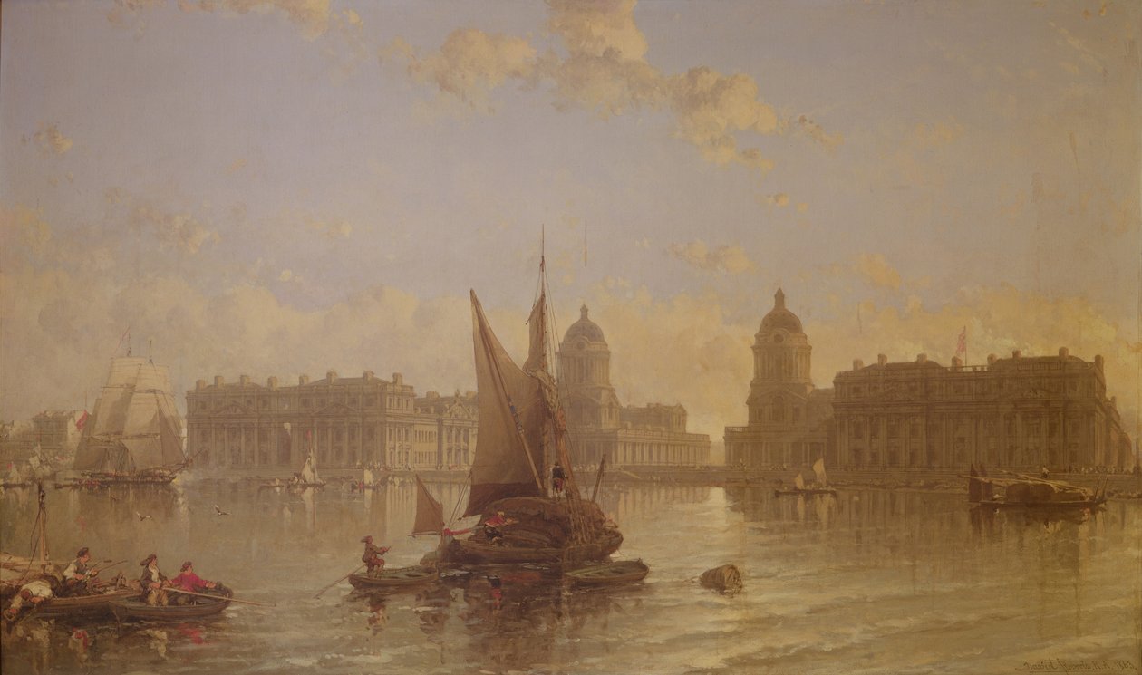Navigazione sul Tamigi a Greenwich da David Roberts
