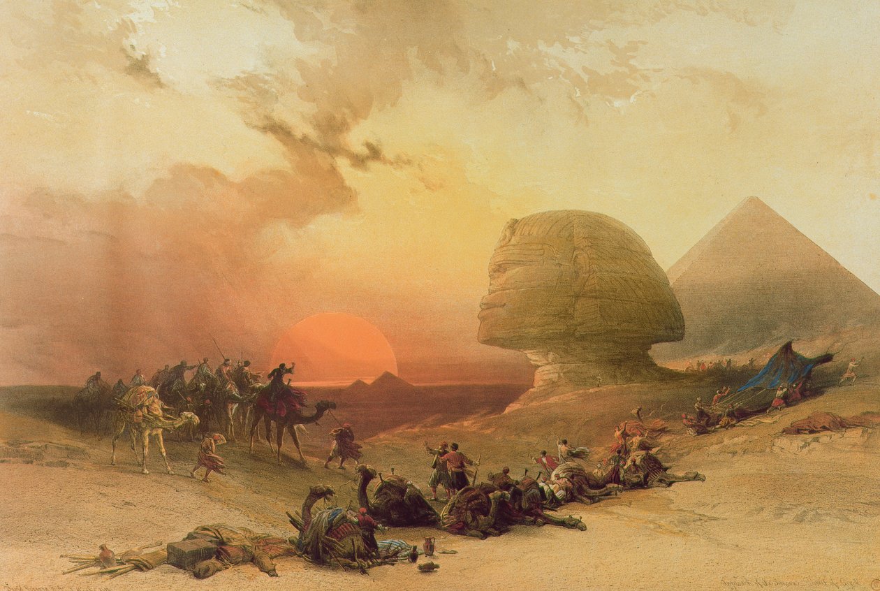 La Sfinge a Giza da David Roberts