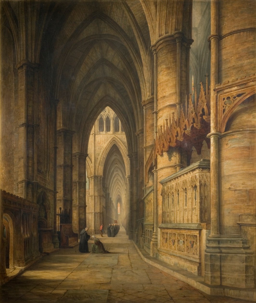 La tomba di Edoardo III, Abbazia di Westminster da David Roberts
