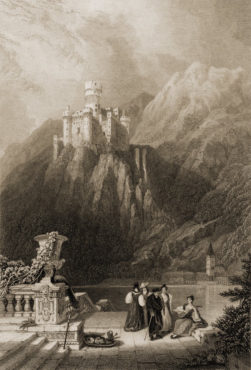 Castello di Thurnburg, inciso da J.T. Willmore, illustrazione da 