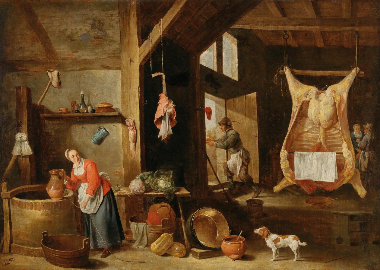 Interno di una macelleria da David Teniers the Younger