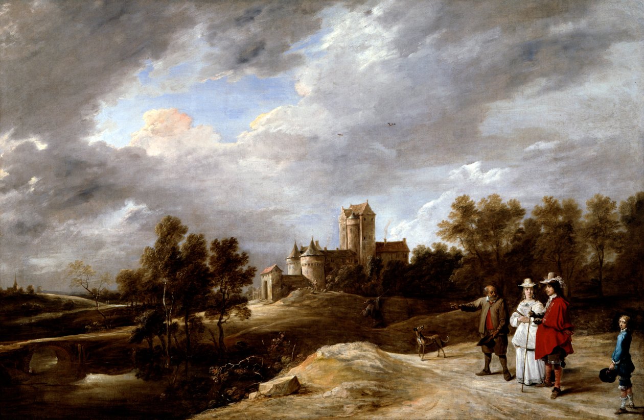 Un castello e i suoi proprietari da David Teniers the Younger