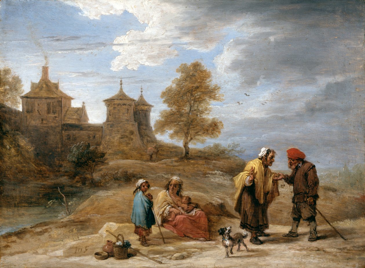 Zingari in un paesaggio da David Teniers the Younger