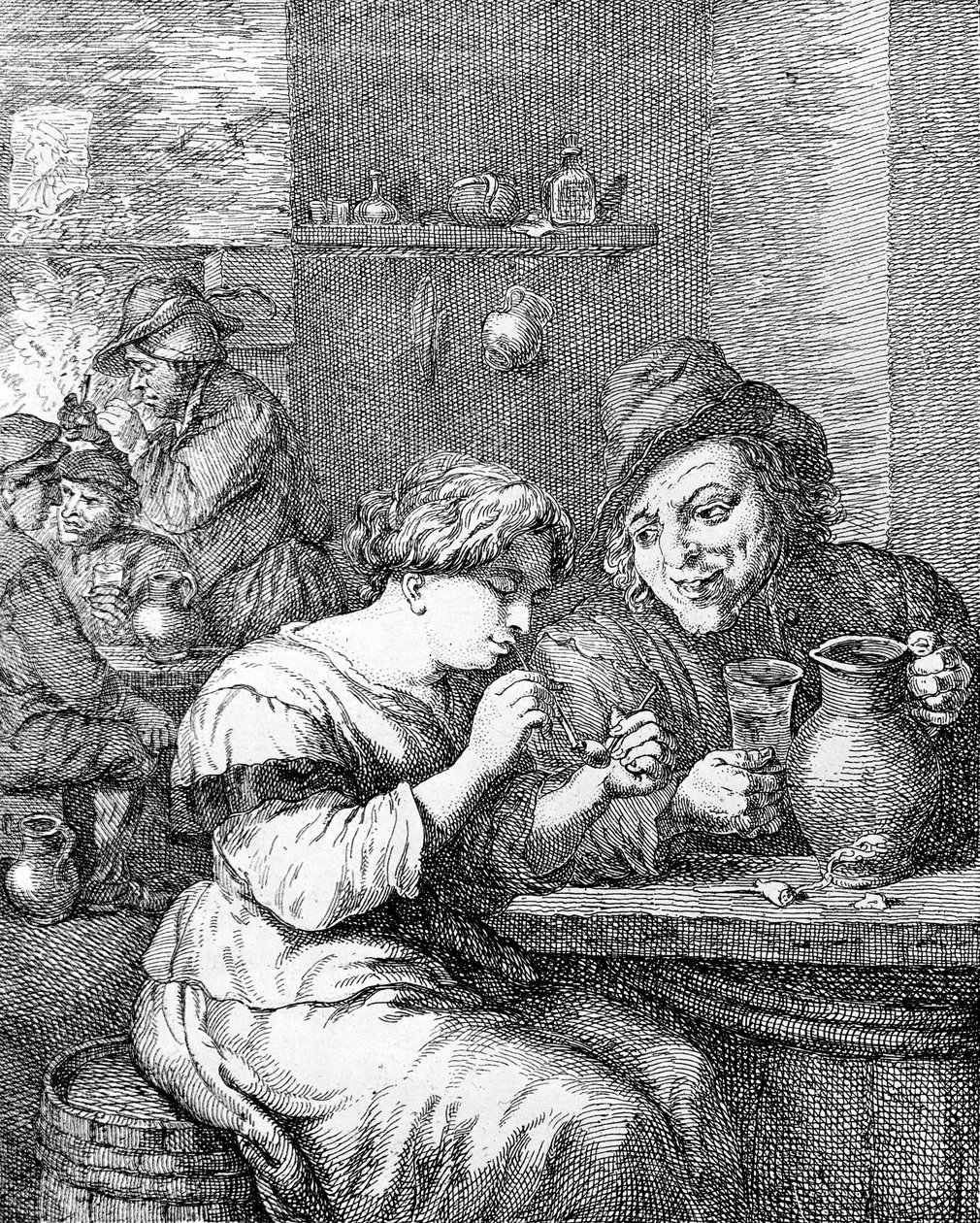 Interno di una locanda, inciso da Coryn Boel da David Teniers the Younger