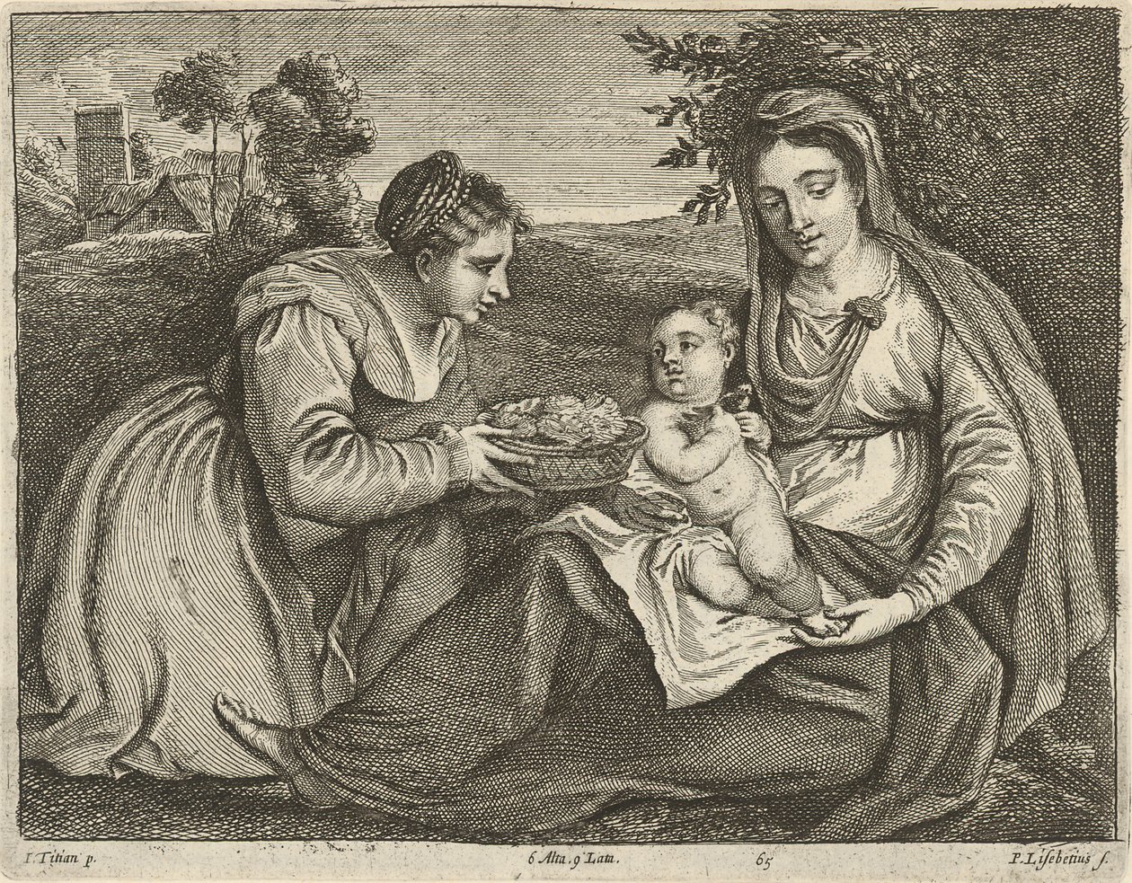 Madonna col Bambino e Santa Dorotea da David Teniers the Younger