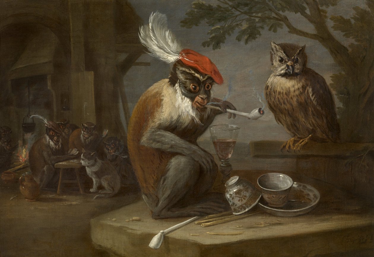 Trucco della scimmia da David Teniers the Younger