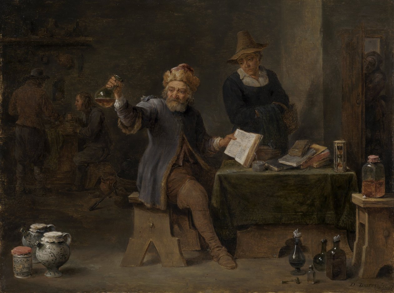 Il medico del villaggio da David Teniers the Younger