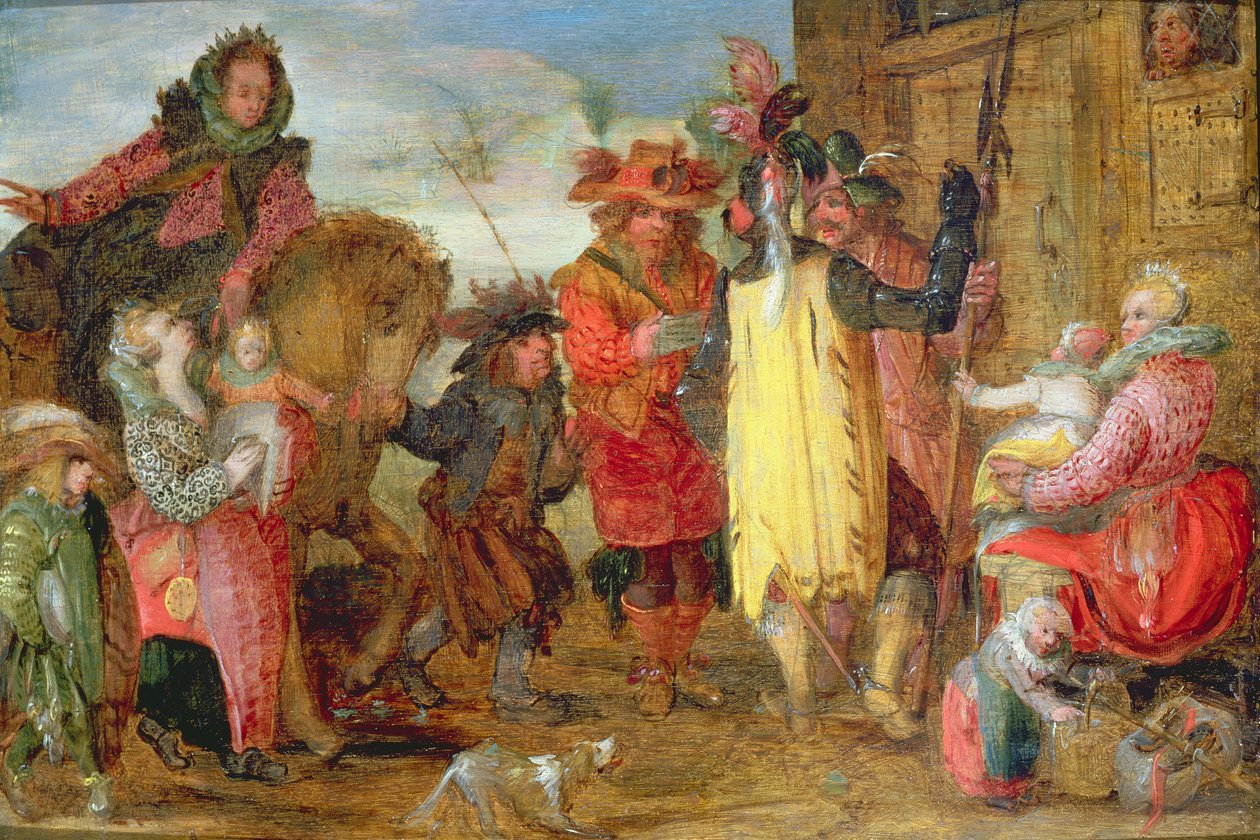 Jeanne de Flandres che va a liberare i prigionieri da David Vinckboons