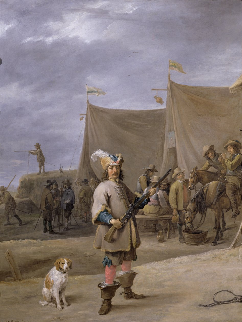 Soldato, 1640 da David Teniers the Elder