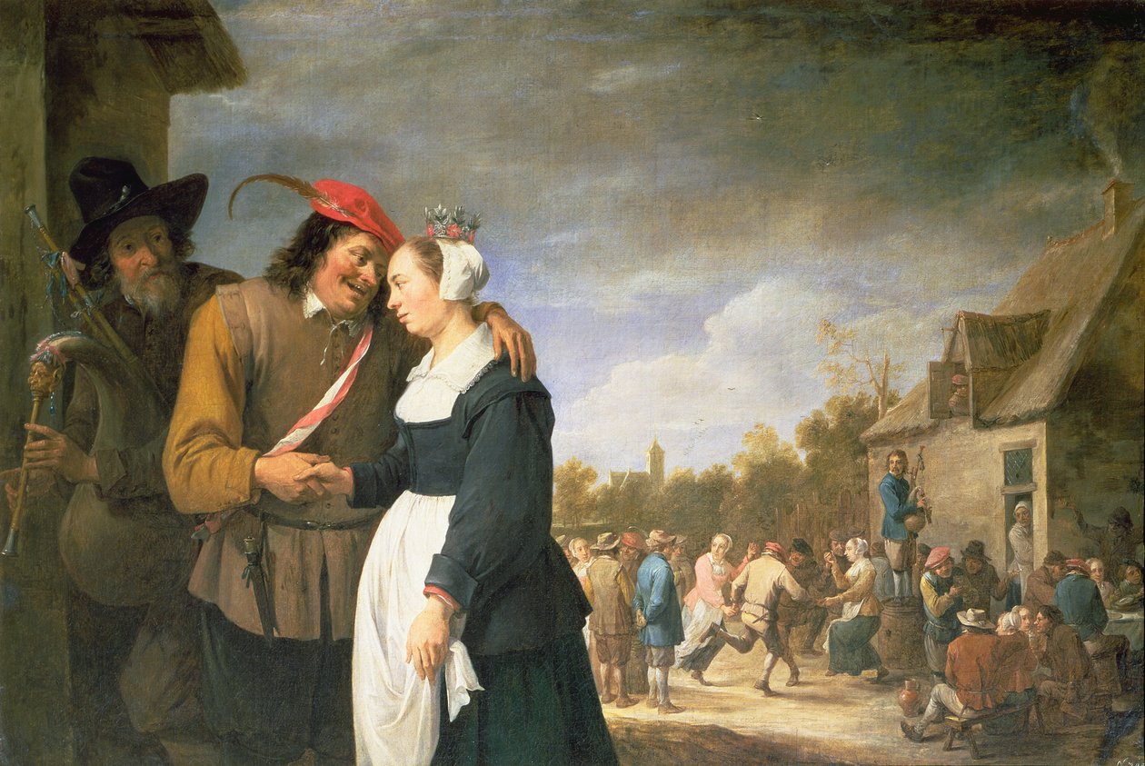 Un matrimonio contadino, 1648 da David Teniers the Younger