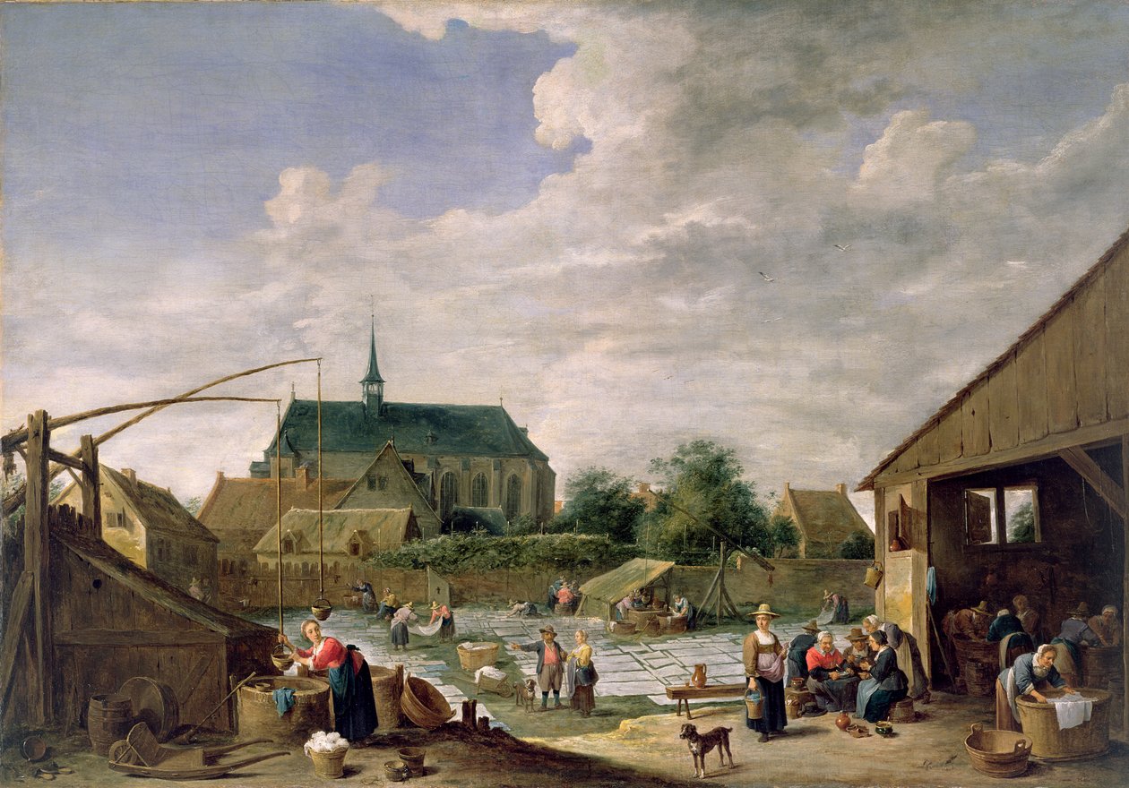 Il campo di candeggio, c.1645 da David Teniers the Younger