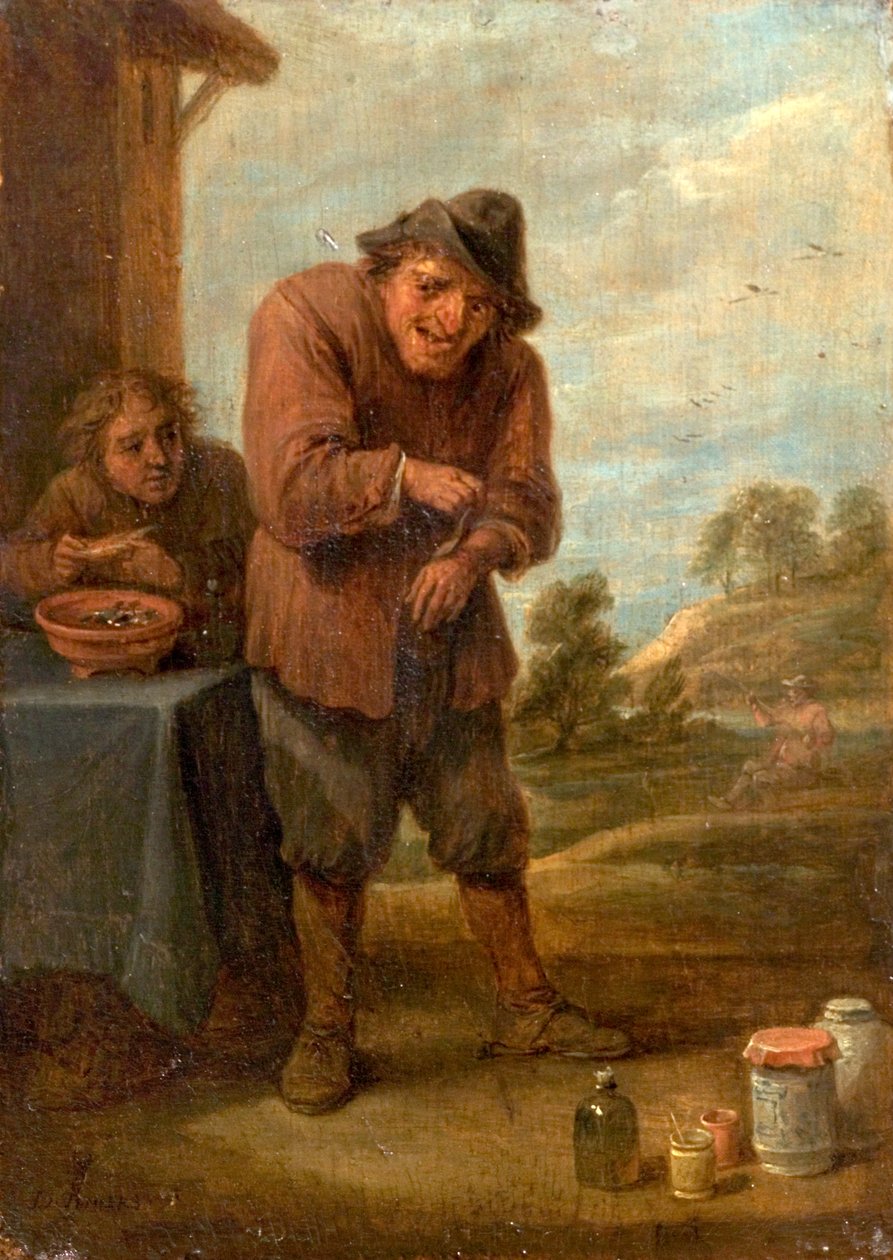 Il senso del tatto da David Teniers the Younger
