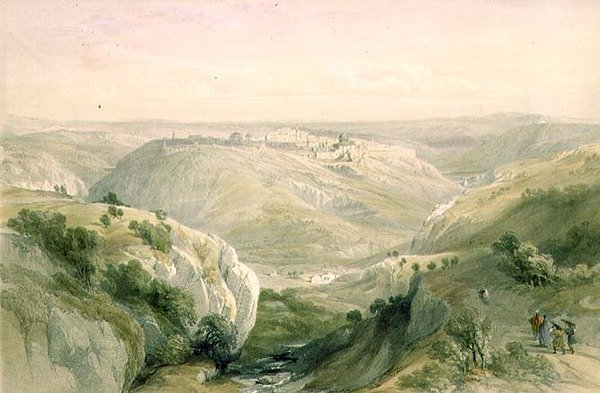 Gerusalemme dal Sud, 12 aprile 1839, tavola 10 da Volume I di 