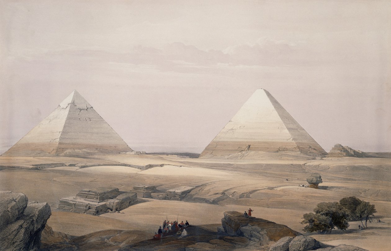 Le piramidi di Giza da David (after) Roberts