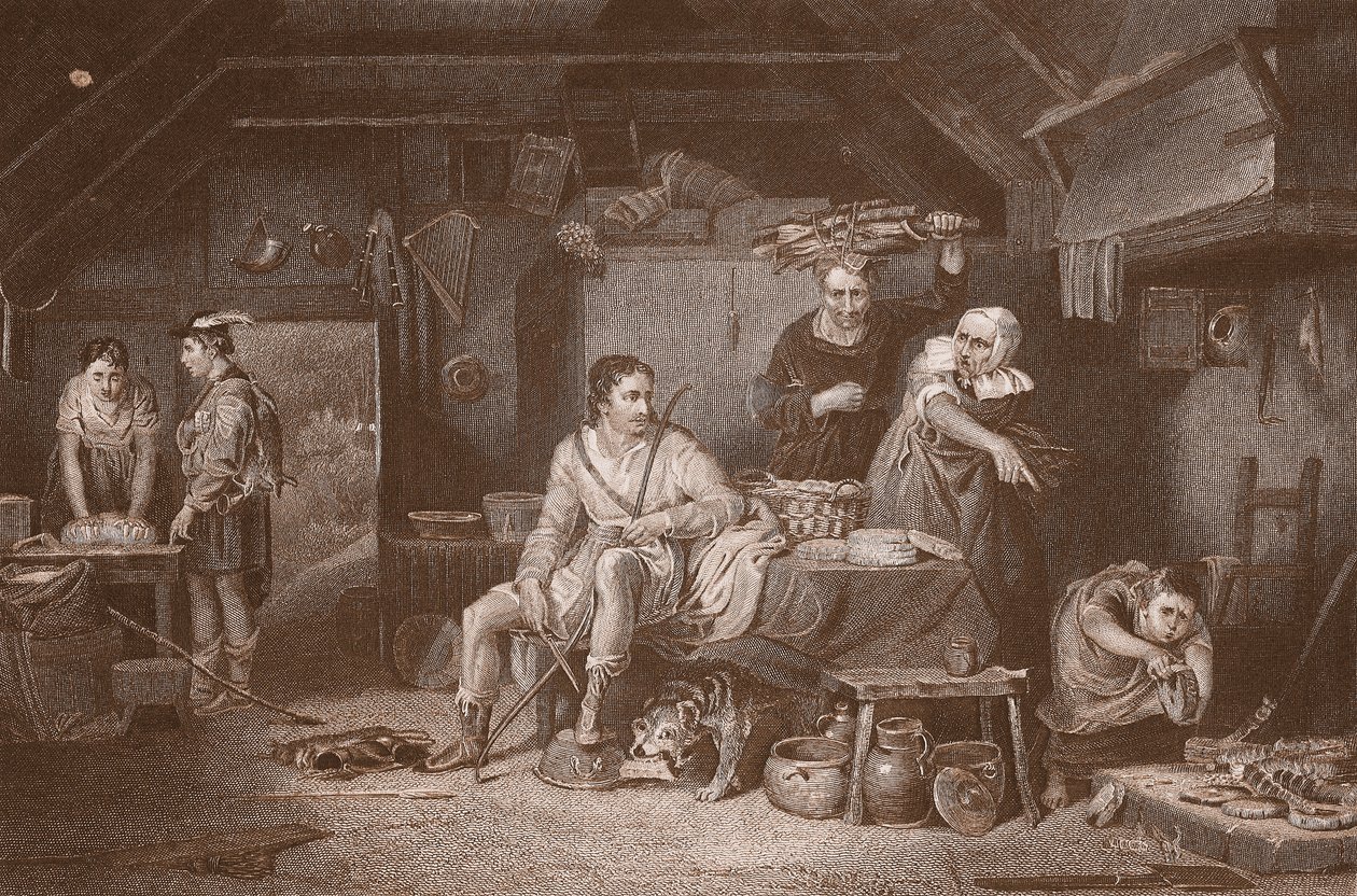 Alfred nella casetta del pastore da David (after) Wilkie