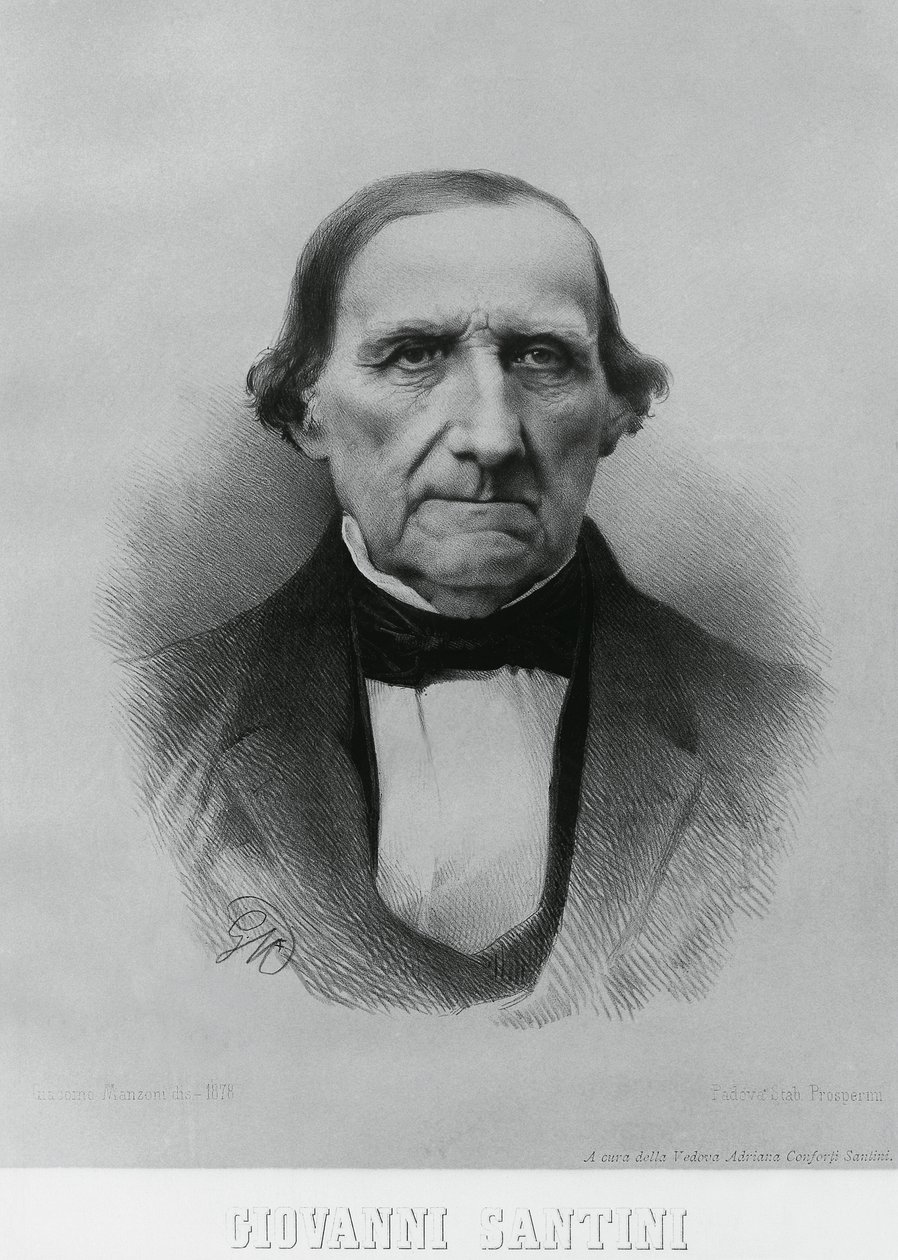 Ritratto di Giovanni Santini (1787-1877), astronomo, matematico e scienziato italiano da John Ward Dunsmore